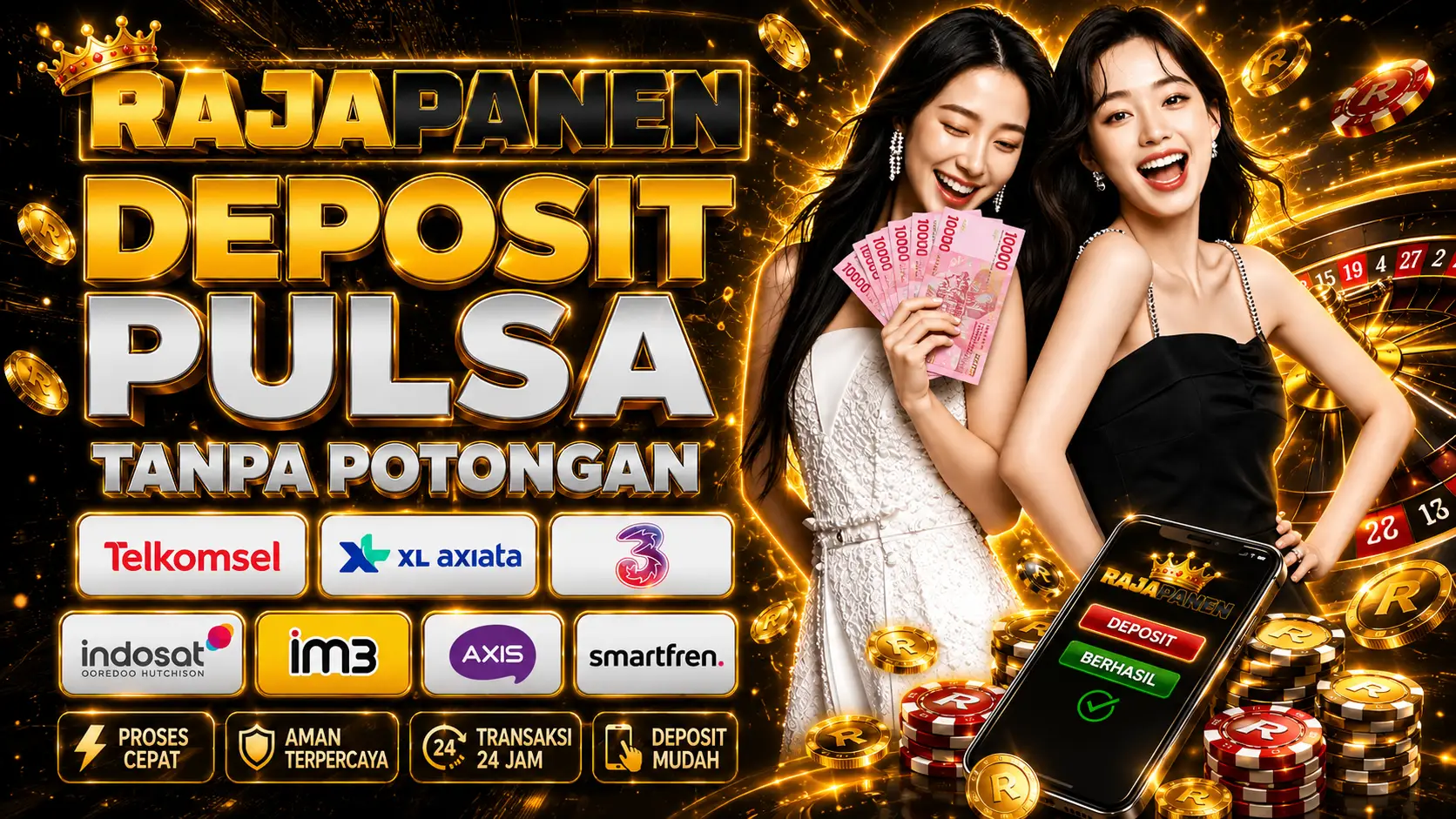 deposit pulsa ROULETTE tanpa potongan
